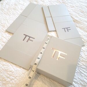 TF Tom Ford set of 3 Pale grey storage boxes